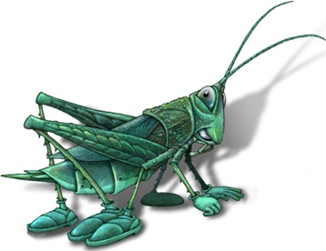 Grasshopper Graphite Drawing Colourised